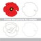 Poppy. Drawing worksheet.