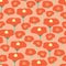 Poppy flower field seamless vector background. Red poppies meadow on pink coral peachy background. Retro floral background Hand