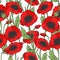 Poppy seamless pattern.