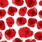 Poppy seamless pattern. Red poppies on white background. Can be uset for textile, wallpapers, prints and web design