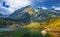 Poprad lake,very popular destination in High Tatras national park, Slovakia