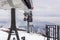 Poprad, Slovak Republic - December 7, 2019: Station for sending cableway cabins