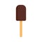 Popsicle ice cream sweet dessert summer vector food illustration. Cold delicious colorful design candy isolated icon. Chocolate