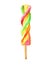 Popsicle Lollipop fruit ice cream on stick. Watercolor illustration