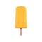 Popsicle made with pineapple, realistic illustration isolated on white background.