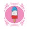 Popsicle melting cartoon