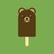 Popsicle in the shape of a brown bear