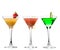 Popular alcoholic cocktails composition