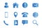 Popular contact icon vector set flat style. cantact icon collection