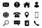 Popular contact icons vector set for business.