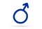 Popular drawing male sexual sign symbol isolated