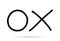 Popular drawing o and x cross marks and circles tic-tac-toe game symbol isolated