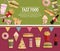 Popular food web banner , flat design. Festival poster