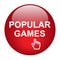 popular games icon button on white