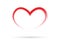 Popular heart drawing love valentine sign symbol isolated