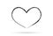 Popular heart drawing love valentine sign symbol isolated