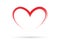 Popular heart drawing love valentine sign symbol isolated