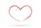 Popular heart drawing love valentine sign symbol isolated