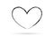 Popular heart drawing love valentine sign symbol isolated