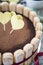 A popular Italian dessert. Tiramissu cake with coffee, cream cheese and sponge cake.