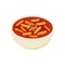 Popular Korean street food rice cakes tteokbokki illustration