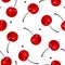 Popular modern style print with cherry. Seamless trendy pattern.