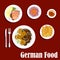 Popular national german cuisine dishes