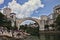 Popular reconstructed Old Bridge, Mostar Bosnia Herzegovina