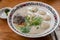 Popular Singaporean fish ball noodle