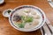 Popular Singaporean fish ball noodle