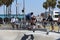 Popular skatepark on Venice Beach, CA