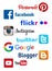 Popular social media icons