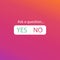 Popular Social Media, Instagram Buttons, Stickers, Yes No, Polls, Questions, Vote, Vector Illustration, Template