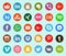 Popular social media and network logos