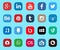 Popular social media and network logos