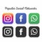 Popular social network icons. original vector design icon for web.