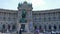 Popular tourist place, statue of the Horseman in front of Neue Burg on Heldenplatz