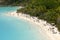 Populated beach, us virgin islands