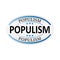 Populism paper colorful banners Design shape Vector label tag