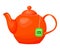 Porcelain, ceramic teapot. Utensils for making, brewing tea, with bag.