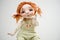 Porcelain clay young smiling redhead girl
