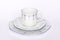 Porcelain coffee cup saucer plate