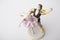 Porcelain figurine, a pair of dancing ballerinas on a white