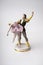 Porcelain figurine, a pair of dancing ballerinas on a white