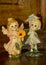 Porcelain figurins two little angels