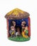 Porcelain house with nativity scene