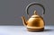 Porcelain kettle. Vintage porcelain dishes. 3D render. Teapod