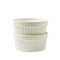 Porcelain souffle ramekin dishes isolated