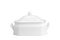 Porcelain soup pot, tureen isolated on a white background.