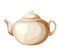 Porcelain teapot. Vector illustration.